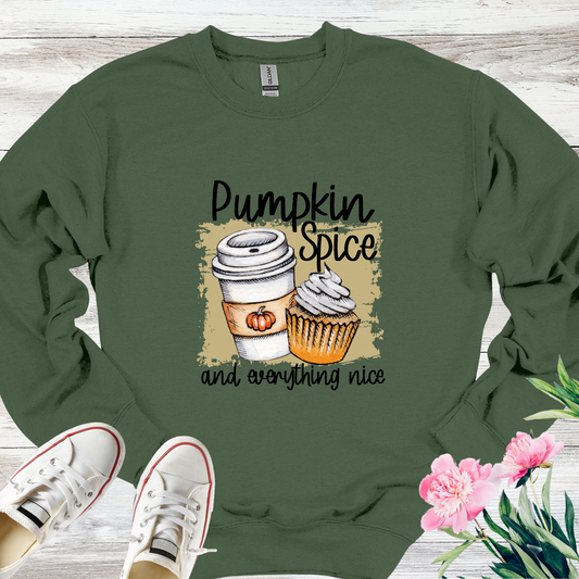 Pumpkin Spice and something nice Crewneck Sweatshirt Pumpkin Spice Cake / Pumpkin Spice Latte Starbucks / Pumpkin Spice Season