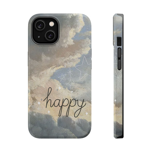 Happy Clouds iPhone 16,15,14,13 Magnetic Tough Cases